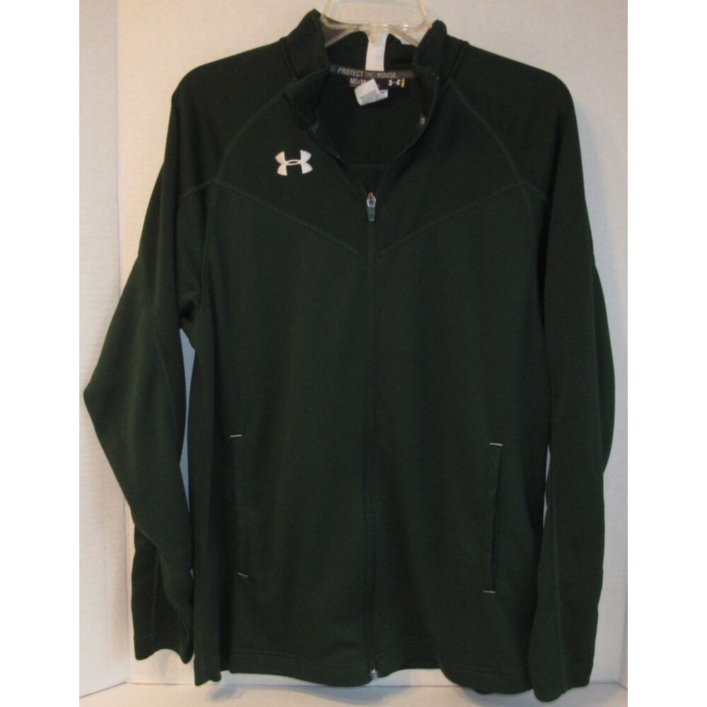 Under Armour Full Zip Dark Green Protect This House Loose Fit Jacket Size M